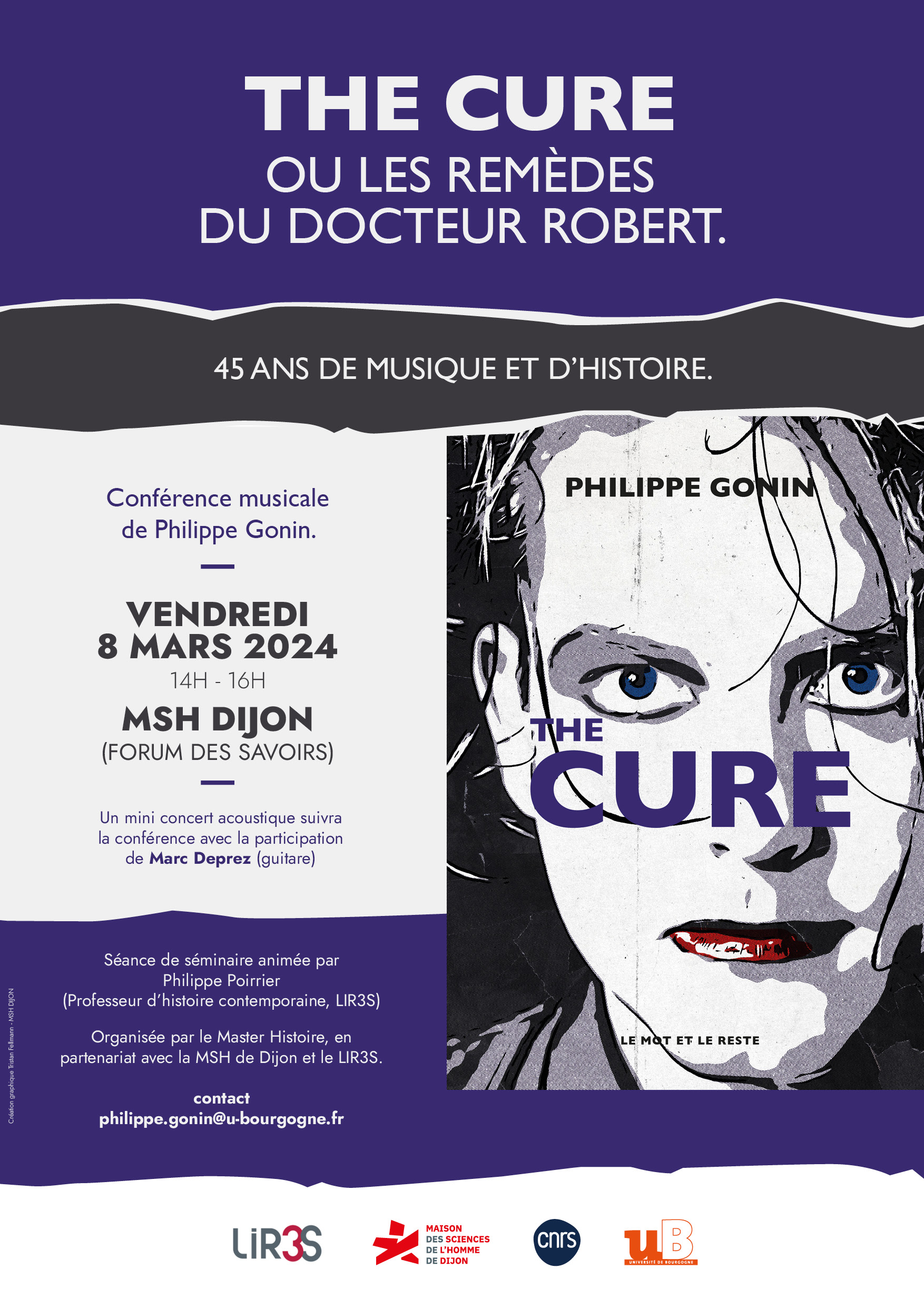 The Cure ou les remèdes du Docteur Robert – Conférence musicale de Philippe Gonin